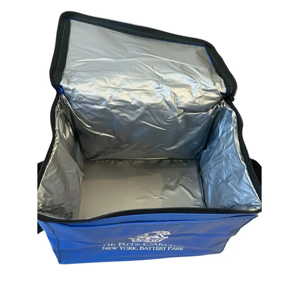 The Ritz-Carlton New York Battery Park Blue Insulated Lunch Cooler Bag Koozie